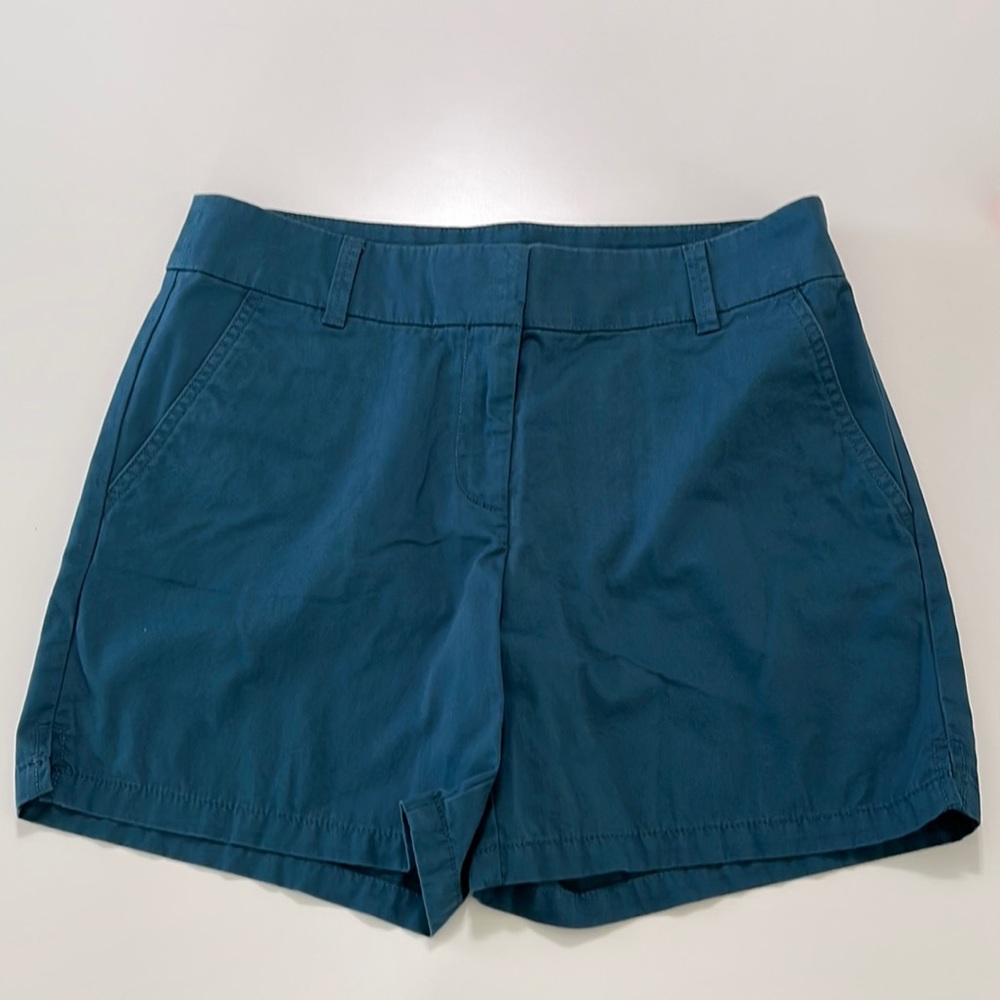 Loft 6” Teal Cotton Shorts Size 6